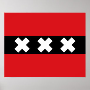 Flag of Amsterdam Poster