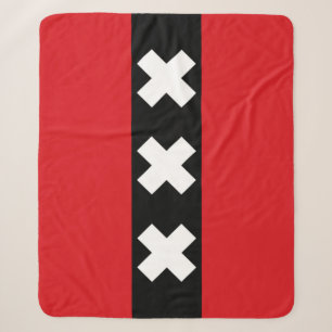 Flag of Amsterdam Sherpa Blanket