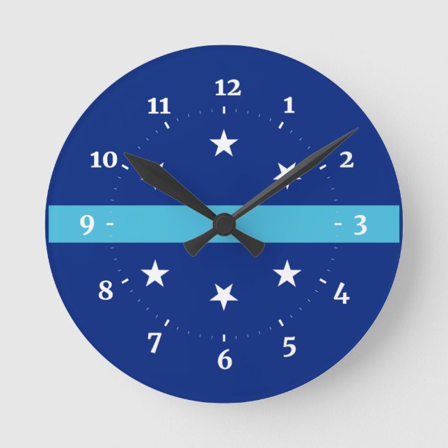 Flag of Anaheim, California Round Clock (Front)