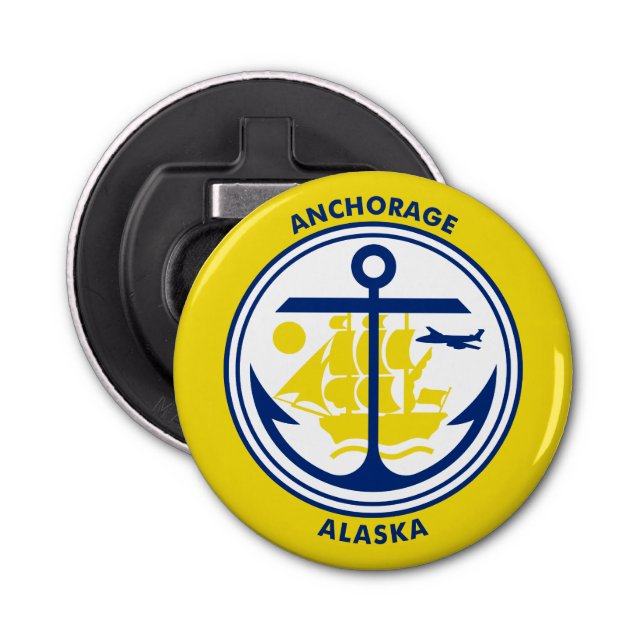 Flag of Anchorage, Alaska Bottle Opener (Front)