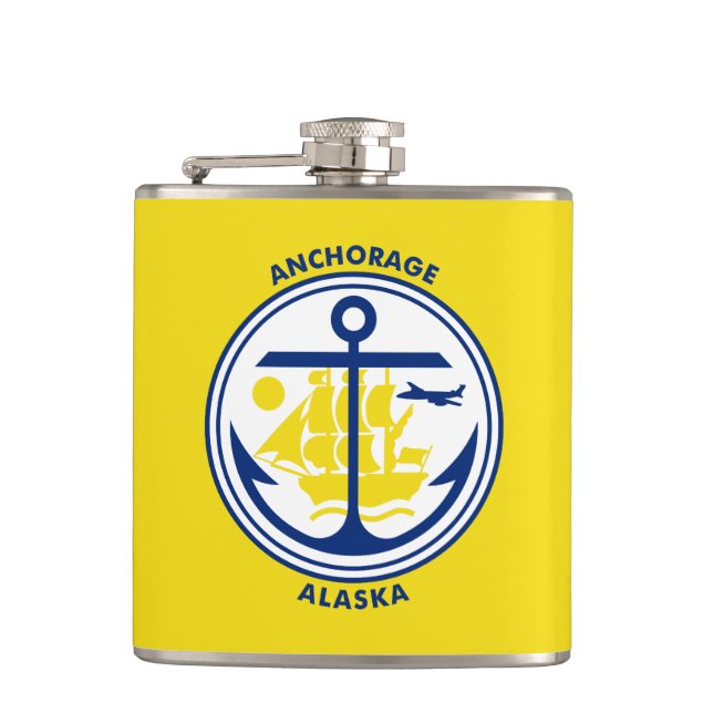 Flag of Anchorage, Alaska Flask (Front)