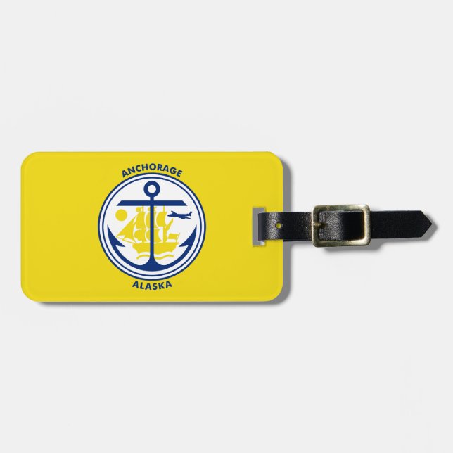 Flag of Anchorage, Alaska Luggage Tag (Front Horizontal)