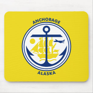 Flag of Anchorage, Alaska Mouse Pad