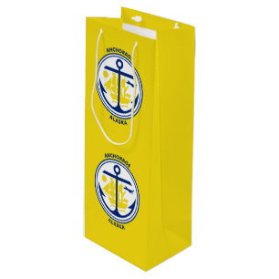 Flag of Anchorage, Alaska Wine Gift Bag