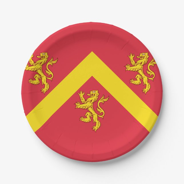 Flag of Anglesey Paper Plates (Front)