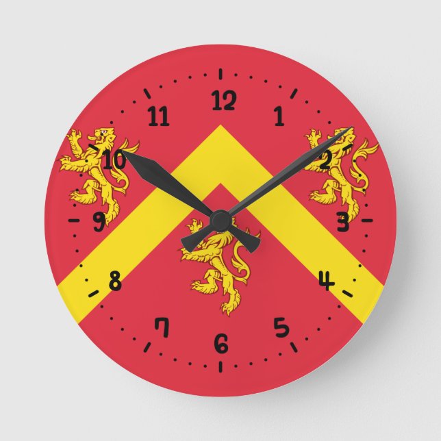 Flag of Anglesey Square Wall Clock (Front)