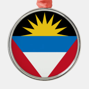 Flag of Antigua and Barbuda Metal Tree Decoration