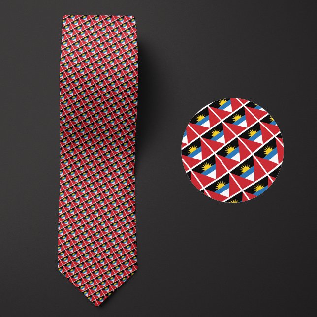 Flag of Antigua and Barbuda Pattern Tie (Creator Uploaded)