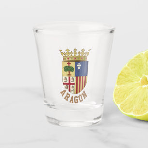 Flag of Aragón (autonomous community) Spain Shot Glass