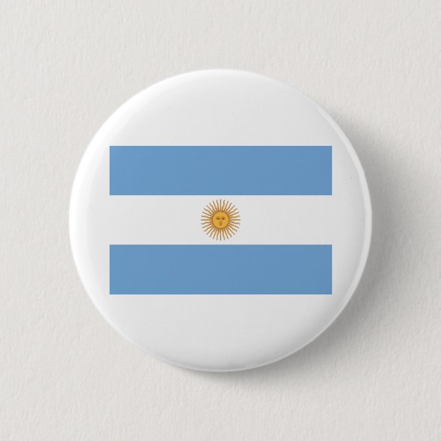 Flag Of Argentina 6 Cm Round Badge (Front)