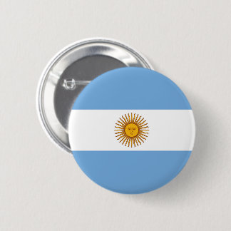 Flag of Argentina 6 Cm Round Badge