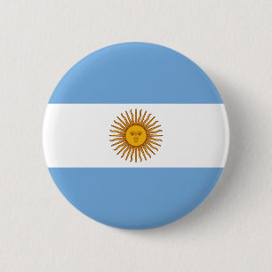 Flag of Argentina - Bandera de Argentina 6 Cm Round Badge