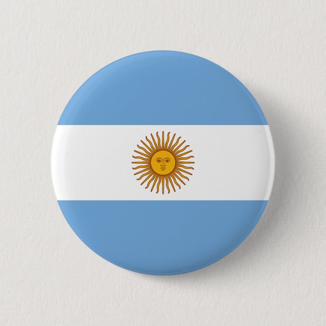 Flag of Argentina Bandera De Argentina 6 Cm Round Badge (Front)