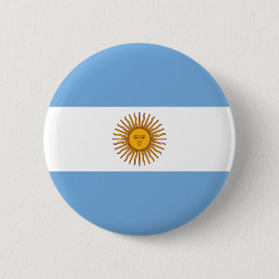 Flag of Argentina Bandera De Argentina 6 Cm Round Badge