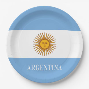 Flag of Argentina Bandera De Argentina Paper Plate