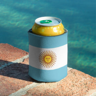 Flag of Argentina Can Cooler
