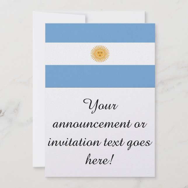 Flag of Argentina Invitation (Front)
