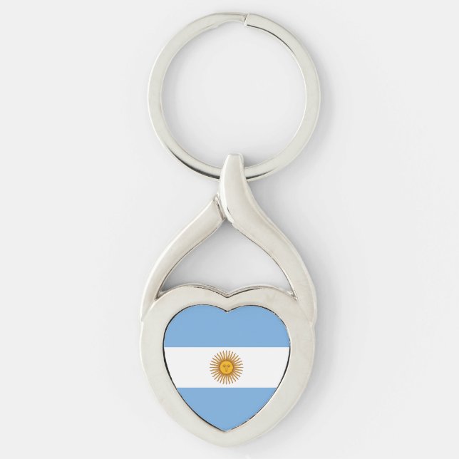 Flag of Argentina Key Ring (Front)