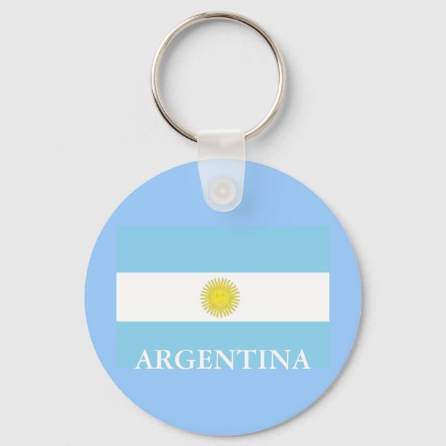Flag of Argentina Key Ring (Front)