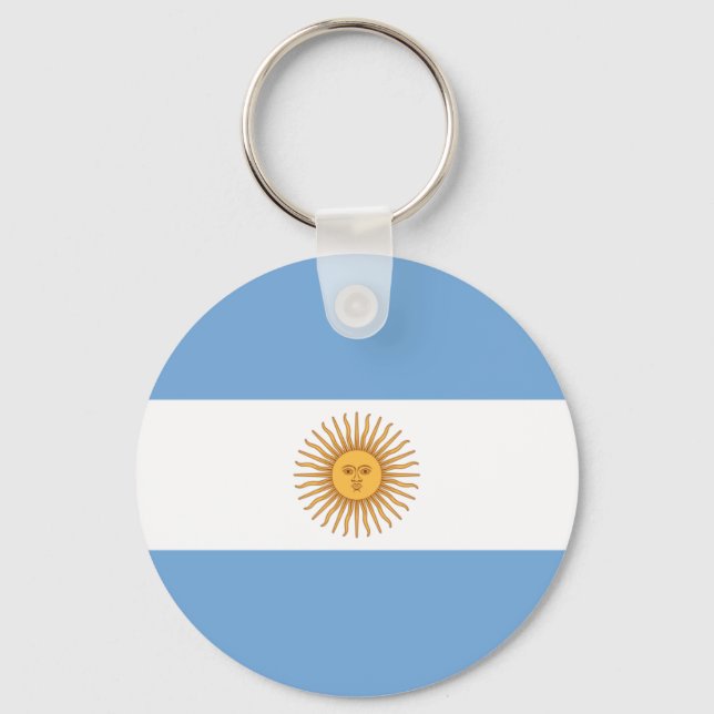 Flag of Argentina Key Ring (Front)