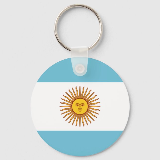 Flag of Argentina Key Ring (Front)
