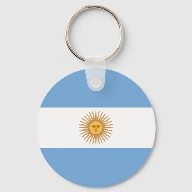 Flag of Argentina Key Ring (Front)