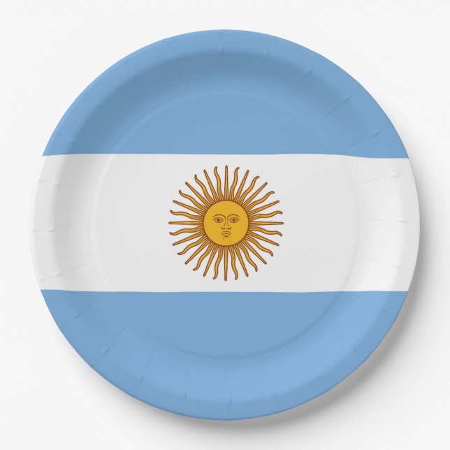 Flag of Argentina Paper Plate (Front)