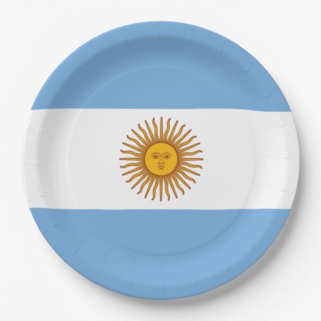Flag of Argentina Paper Plate (Front)