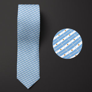 Flag of Argentina Pattern Tie
