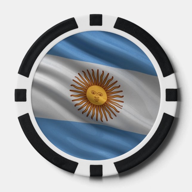 Flag of Argentina Poker Chips (Front)