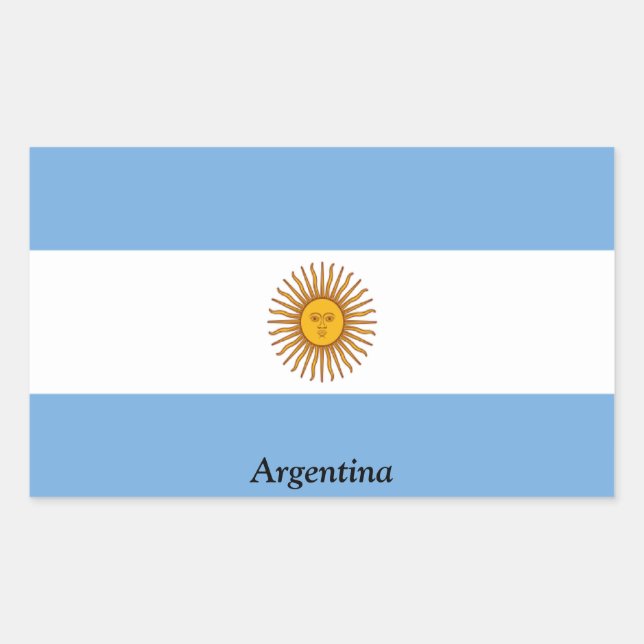 Flag of Argentina Rectangular Sticker (Front)
