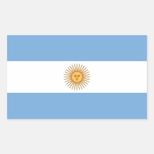 Flag of Argentina Rectangular Sticker (Front)