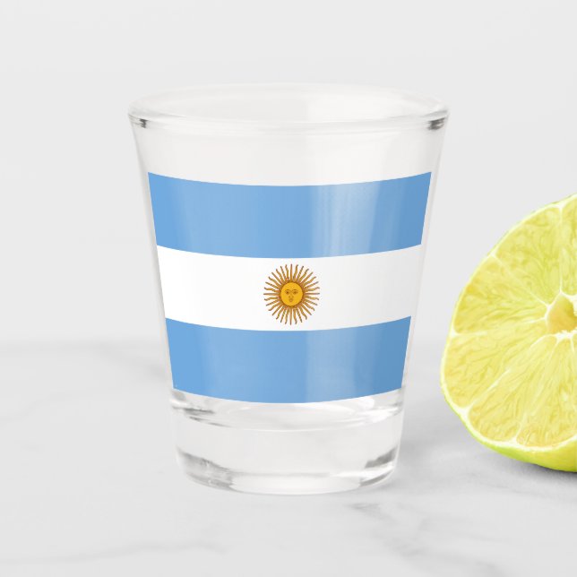 Flag of Argentina Shot Glass (Front)