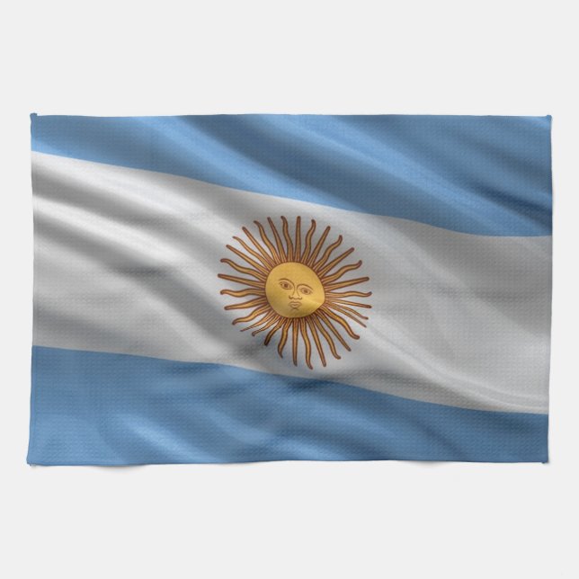 Flag of Argentina Tea Towel (Horizontal)