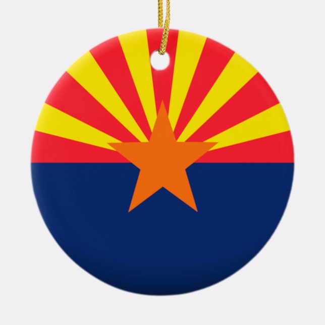 Flag of Arizona Round Ornament (Front)