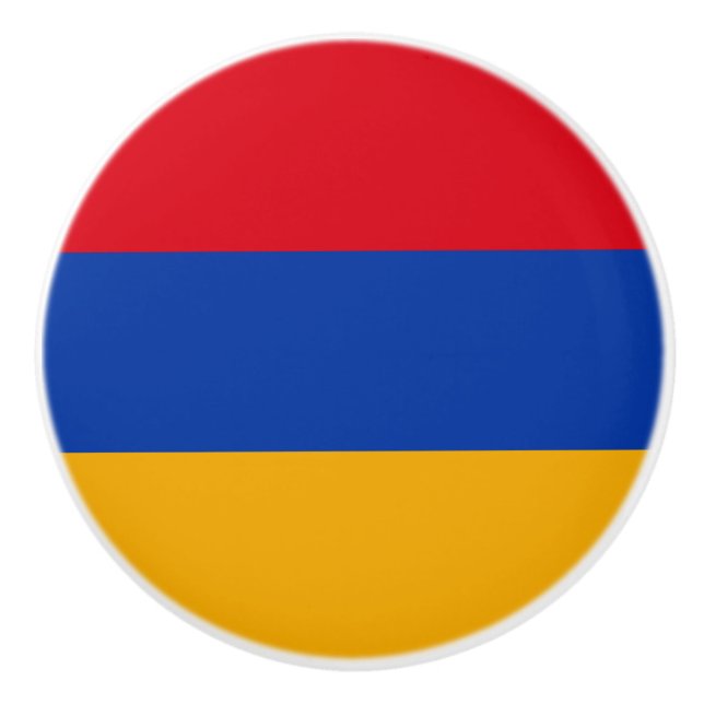 Flag of Armenia Ceramic Knob (Front)