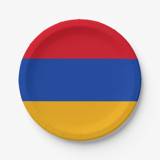 Flag of Armenia Paper Plate (Front)