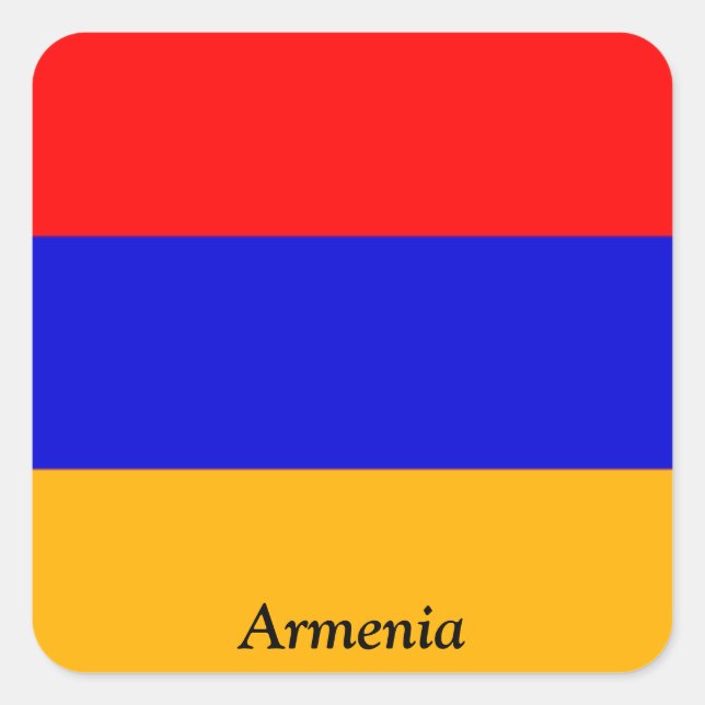 Flag of Armenia Square Sticker (Front)
