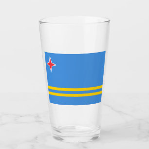 Flag of Aruba Glass