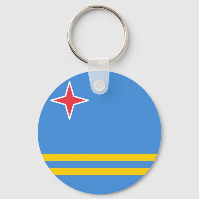 Flag of Aruba Key Ring (Front)