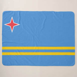 Flag of Aruba Sherpa Blanket