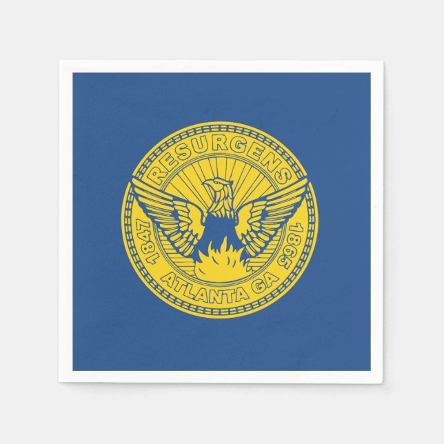 Flag of Atlanta, Georgia Paper Napkins (Front)
