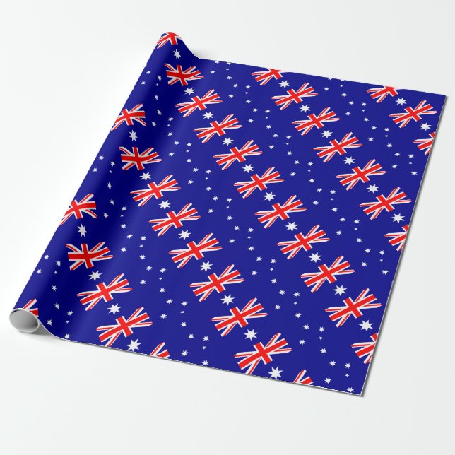 Flag of Australia - Australian Flag Wrapping Paper (Unrolled)