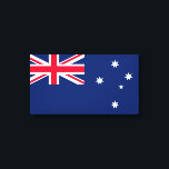 Flag of Australia Canvas Print<br><div class="desc">This design features the national flag of Australia (officially the Commonwealth of Australia), which is a sovereign country that comprises the mainland of the Australian continent, the island of Tasmania and a number of smaller islands. It is the largest country in the region of Oceania (or Australasia). The capital city...</div>
