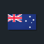 Flag of Australia Canvas Print<br><div class="desc">This design features the national flag of Australia (officially the Commonwealth of Australia), which is a sovereign country that comprises the mainland of the Australian continent, the island of Tasmania and a number of smaller islands. It is the largest country in the region of Oceania (or Australasia). The capital city...</div>