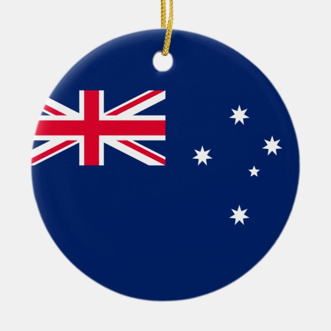 Flag of Australia Ceramic Tree Decoration (Front)