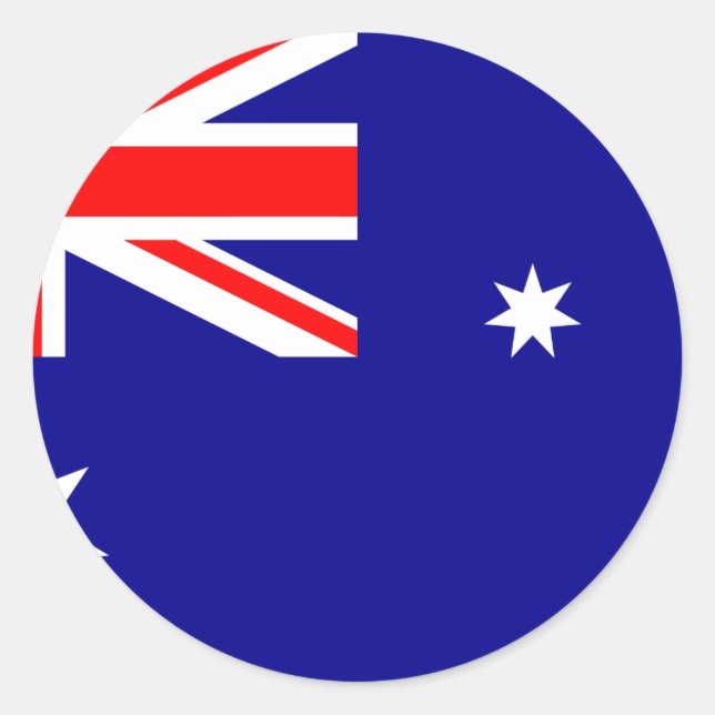 Flag of Australia Classic Round Sticker (Front)
