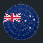 Flag of Australia Dartboard<br><div class="desc">This design features the national flag of Australia (officially the Commonwealth of Australia), which is a sovereign country that comprises the mainland of the Australian continent, the island of Tasmania and a number of smaller islands. It is the largest country in the region of Oceania (or Australasia). The capital city...</div>