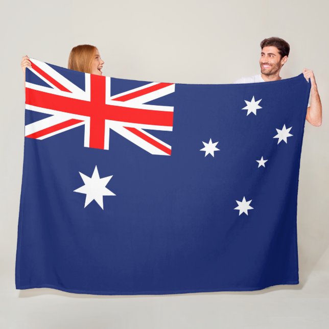 Flag of Australia large Fleece Blanket (In Situ)