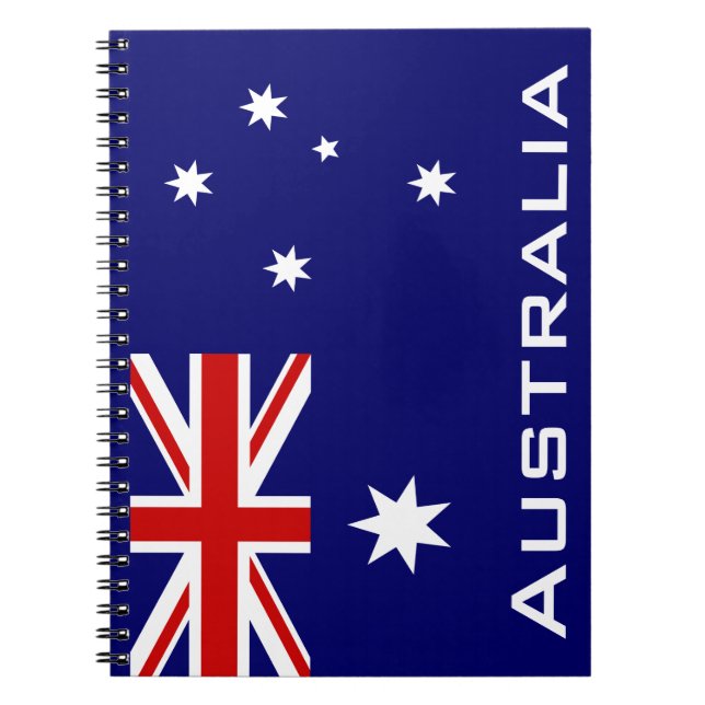 Flag of Australia Spiral Notebook (Front)